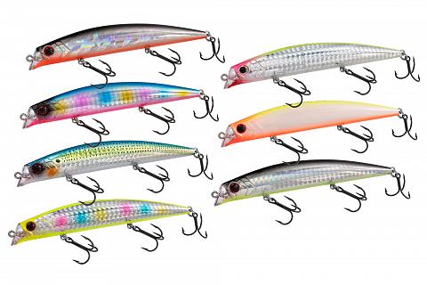 Фото воблер kyoda veron minnow-120f, длина 120 мм, вес 17  гр, цвет p2205, заглубление 0,1-0,6 м