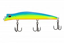 Фото воблер kyoda pocky minnow-130f, длина 130 мм, вес 17,5  гр, цвет p1708 заглубление 0,1 - 0,2 м.