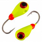 Фото капля с отверстием и лыской d 2,5 мм, вес 0,2 гр, малек, лимон /10 шт/