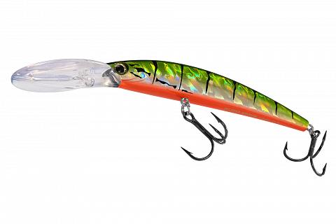 Фото воблер kyoda pelipper minnow-110f, длина 110 мм, вес 16,5  гр, цвет p1044 заглубление 0- 3 м.