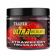 Фото бойлы traper ultra 16 мм, 100 гр, клубника