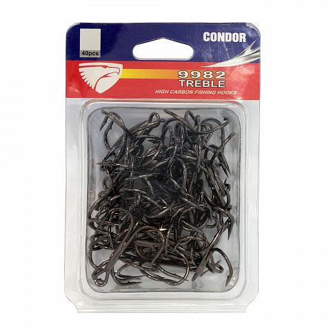 Фото крючок-тройник condor treble hook №7/0 bn (20 шт/упак)