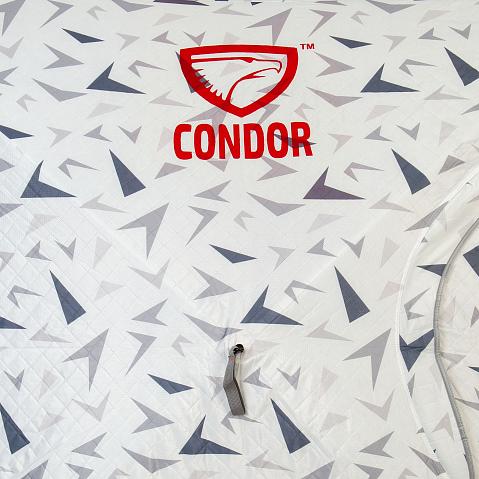 Фото палатка куб "condor" зимняя утепленная 2,2 х 2,2 х 2,15  белый камуфляж