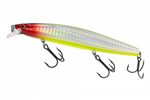 Фото воблер kyoda spotlight minnow-125f, длина 12,5 см, вес 22 гр, цвет p19, заглубление 0,5-0,8 м.