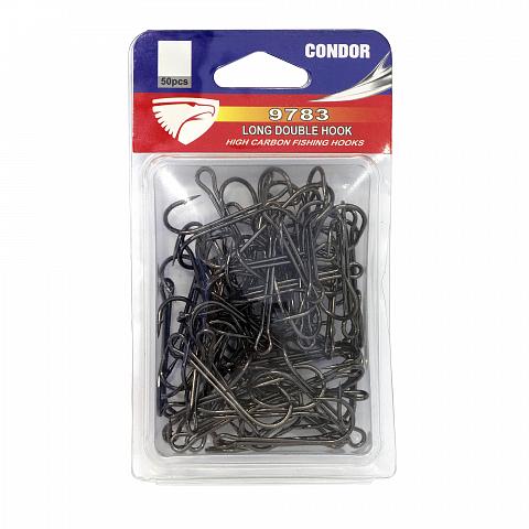 Фото крючок-двойник condor long double hook №4 bn (50 шт/упак)