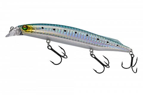 Фото воблер kyoda sibas minnow-125f, длина 12,5 см, вес 22 гр, цвет p329, заглубление 0,6-0,8 м.